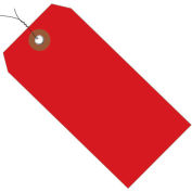 6-1/4"x3-1/8" Plastic Shipping Tag Pre-Wired, Red 100 Pack