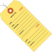 6-1/4"x3-1/8" Consecutively Numbered Repair Tags, Pre-Wired Yellow, 1000 Pack