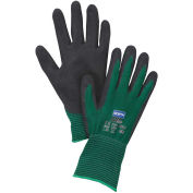 North® Flex Oil Grip™ Nitrile Coated Gloves, Green, Small, 1 Pair - Pkg Qty 12