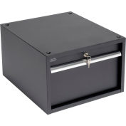 Global Industrial Stacking Steel Drawer, 17-1/4"W x 20"D x 12"H, Black