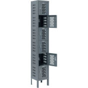 6-Tier 6 Door Ventilated Locker, 12"Wx12"Dx12"H, Assembled