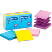 Highland Self-Stick Notes 6549PUB, 3" x 3", Bright, 100 Sheets, 12/Pack