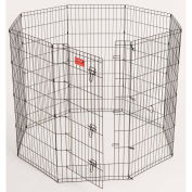 Lucky Dog Heavy Duty Dog Exercise Pen With Stakes, Steel, 24"W x 48"H, Black