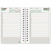 Blueline DuraGlobe Daily Planner Ruled For 30-Minute Appointments, 8 x 5, Black, 2024