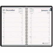 House of Doolittle Daily Appointment Book, 15-Minute Appointments, 8 x 5, Black, 2024