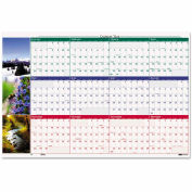 House of Doolittle Recycled Earthscapes Nature Scene Reversible Yearly Wall Calendar, 32 x 48, 2024