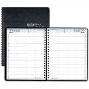 House of Doolittle Eight-Person Group Practice Daily Appointment Book, 11 x 8.5, Black, 2024