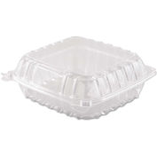 Hinged Lid Plastic Containers 8-3/10" x 8-3/10" x 3" 1 Compartment - 250 Pack