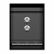 Wilson Safe Depository Safe, Dual Key Lock, 14-1/2"W x 6"D x 8"H, Black