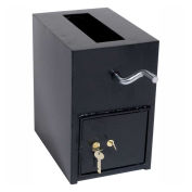 Wilson Safe Depository Safe, Dual Key Lock, 14-1/4"W x 8-1/4"D x 13"H, Black