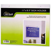 Nu-Dell Horizontal Wall Sign Holder 5/16" x 11-1/8" Clear