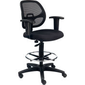 Global Industrial Mesh Back/Fabric Seat Drafting Stool