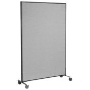 48-1/4"W x 75"H Mobile Office Partition Panel, Gray