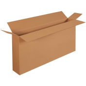 Side Loading Cardboard Corrugated Boxes, 48" x 8" x 24", Kraft