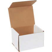 6"x5"x4" White Corrugated Mailer - Pkg Qty 50