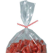 7"x5/32" Paper Twist Ties, Red Candy Stripe, 2000 Pack