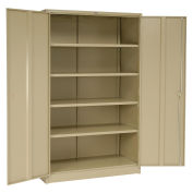 Unassembled Storage Cabinet, 48x18x78, Tan