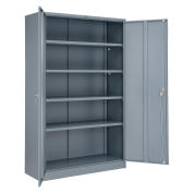 Global Industrial Assembled Storage Cabinet, 48x18x78, Gray