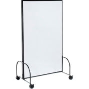 Global Industrial Mobile Office Partition Panel with Whiteboard, 36-1/4"W x 63-1/2"H