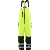 HiVis Insulated Softshell High Bib, Black/Lime, -10°F Comfort Rating, 3XL