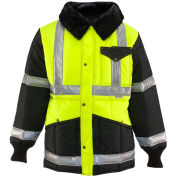 Iron-Tuff Jackoat, Black/HiVis Lime, -50° Comfort Rating, 3XL Regular