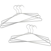 Global Industrial 17" Heavy Duty Wire Hangers, Chrome Plated, 6/Pk 