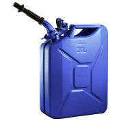 Wavian Jerry Can w/Spout & Spout Adapter, Blue, 20 Liter/5 Gallon Capacity