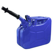 Wavian Jerry Can w/Spout & Spout Adapter, Blue, 10 Liter/2.64 Gallon Capacity