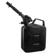 Wavian Jerry Can w/Spout & Spout Adapter, Black, 5 Liter/1.32 Gallon Capacity