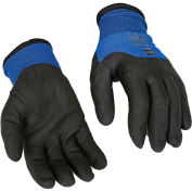 North® Flex Cold Grip™ Insulated Gloves, Black/Blue, Medium, 1 Pair