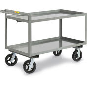 LITTLE GIANT Cushion Load Trucks with Crossbrace Handle - 9" Pneumatic Wheels - 48"Wx30"D Shelf