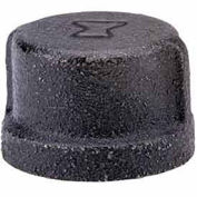 Anvil 0818900565 3/4" Black Malleable Cap 150 PSI Lead Free