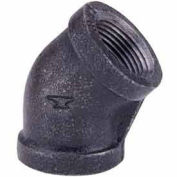 1" Black Malleable 45 Degree Elbow, Lead Free, 150 PSI 