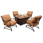 Summer Night 5-Piece Outdoor Patio Set with Fire Pit