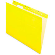 Pendaflex Reinforced Hanging Folders, 1/5 Tab, Letter, Yellow, 25/Box