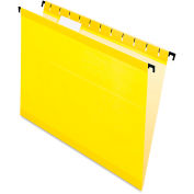 Pendaflex SureHook Poly Laminate Hanging Folders, Letter, 1/5 Cut, Yellow, 20/Box