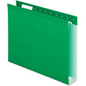 Pendaflex Reinforced 2" Extra Capacity Hanging Folders, Letter, Bright Green, 25/Box