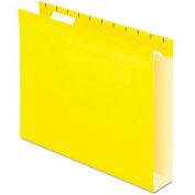 Pendaflex Reinforced 2" Extra Capacity Hanging Folders, Letter, Yellow, 25/Box