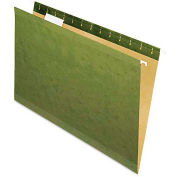 Pendaflex Reinforced Hanging Folders, No Tabs, Legal, Standard Green, 25/Box