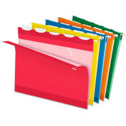 Pendaflex Ready-Tab Lift Tab Reinforced Hanging Folders, 1/5 Tab, Letter, Asst, 25/Box