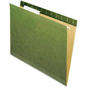 Pendaflex Reinforced Hanging Folders, No Tabs, Letter, Standard Green, 25/Box