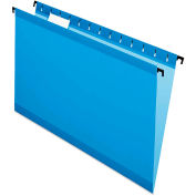 Pendaflex SureHook Poly Laminate Hanging Folders, Legal, 1/5 Tab, Blue, 20/Box