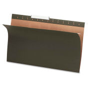 Pendaflex Essentials Hanging File Folders, 1/3 Tab, Legal, Standard Green, 25/Box
