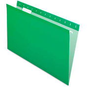 Pendaflex Reinforced Hanging Folders, 1/5 Tab, Legal, Bright Green, 25/Box