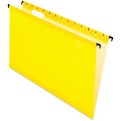 Pendaflex SureHook Poly Laminate Hanging Folders, Legal, 1/5 Tab, Yellow, 20/Box