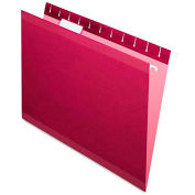 Pendaflex Reinforced Hanging Folders, 1/5 Tab, Letter, Burgundy, 25/Box