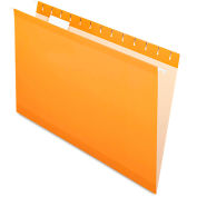 Pendaflex Reinforced Hanging Folders, 1/5 Tab. Legal, Orange, 25/Box