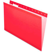 Pendaflex Reinforced Hanging Folders 1/5 Tab, Legal, Red, 25/Box