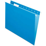 Pendaflex Hanging File Folders, 1/5 Tab, Letter, Blue, 25/Box
