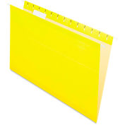 Pendaflex Reinforced Hanging Folders, 1/5 Tab, Legal, Yellow, 25/Box